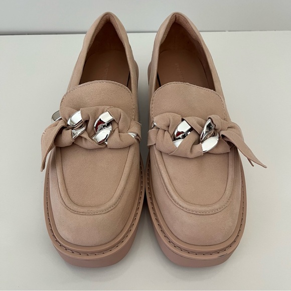 NORDSTROM Trinity Lug Sole Leather Loafer In Pink Peach NEW - Picture 6 of 13